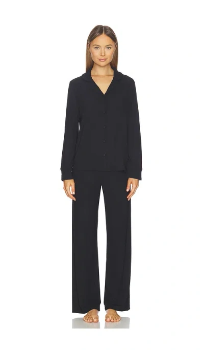 Skims Soft Lounge Sleep Set In Black