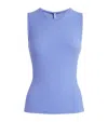 Skims Soft Lounge V-neck Tank Top In Blue