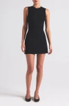 Skims Soft Lounge V-neck Tank Minidress In Onyx