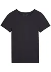 Skims Soft Sculpt Seamless T-shirt In Black