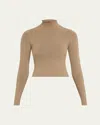 Skims Soft Smoothing Seamless Turtleneck In Truffle