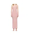 Skims Pink Soft Lounge Long Slip Maxi Dress In Pink