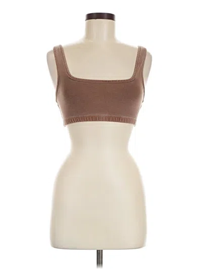 Pre-owned Skims Sports Bra In Brown