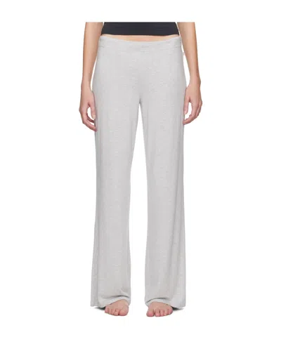 Skims Straight-leg Pajama Pants In White