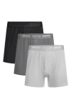 Skims Stretch 3-pack Knit Boxers In Multi