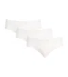 Skims Stretch-cotton Briefs In White
