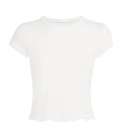 Skims Stretch-cotton Drop Needle Baby T-shirt In White