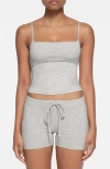 Skims Stretch Cotton Jersey Camisole In Gray