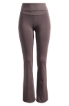 Skims Stretch Cotton Jersey Foldover Pants In Gray
