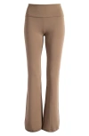 Skims Stretch Cotton Jersey Foldover Pants In Truffle