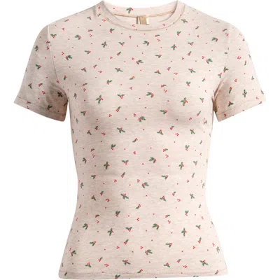 Skims Stretch Cotton Jersey T-shirt In Multi