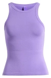 Skims Womens Ultra Violet Cotton Rib Scoop-neck Stretch-cotton Tank Top In Ultra Violet