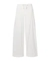 Skims Stretch Cotton Poplin Pyjama Pants. In White