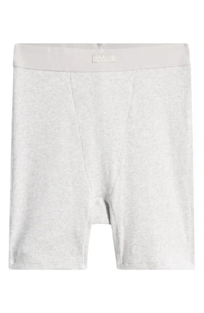 Skims Stretch Cotton Rib Boxers In Gold