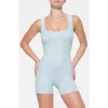 Skims Womens Denim Outdoor Racer-back Stretch Cotton-blend Body In Opal