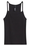 Skims Stretch Cotton Rib Scoop Tank In Soot