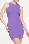 Skims Stretch Cotton Rib Tank Dress In Ultra Violet