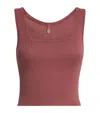 Skims Stretch-cotton Rib Tank Top In Pink