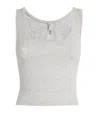 Skims Stretch-cotton Ribbed Tank Top In Grey