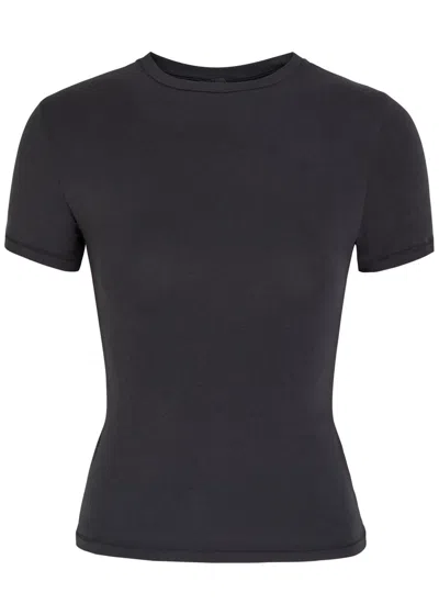 Skims Stretch-cotton T-shirt In Black