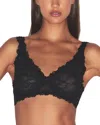 Skims Stretch Floral Lace Bra In Black