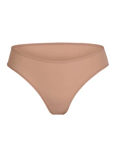 Skims Stretch-jersey Cheeky Briefs In Neutral