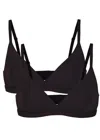 Skims Stretch-jersey Crossover Bralette In Black