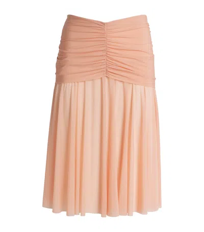 Skims Stretch-jersey Milky Sheer Midi Skirt In Pink
