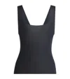 Skims Stretch-jersey Milky Sheer Tank Top In Black