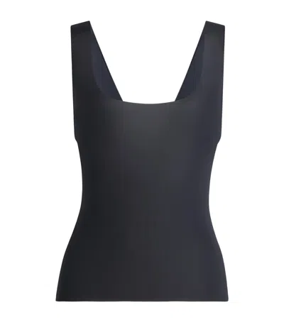 Skims Stretch-jersey Milky Sheer Tank Top In Black
