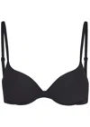 Skims Stretch-jersey Push-up Bra In Black