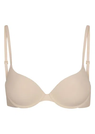 Skims Stretch-jersey Push-up Bra In Neutral