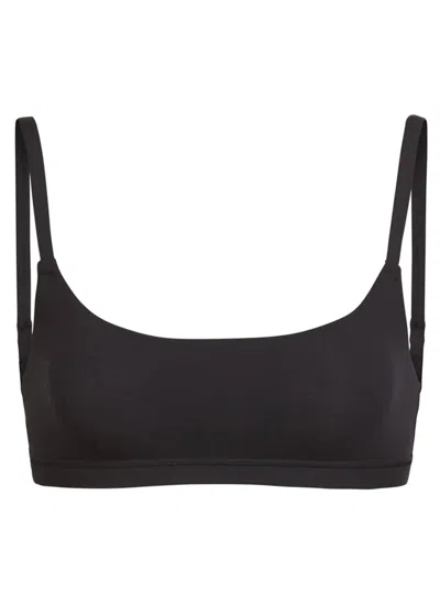 Skims Stretch-jersey Scoop Bralette In Black