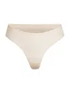Skims Stretch-jersey Thong In White
