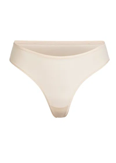 Skims Stretch-jersey Thong In White