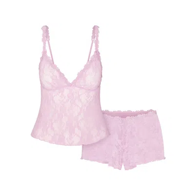 Skims Stretch Lace In Baby Pink