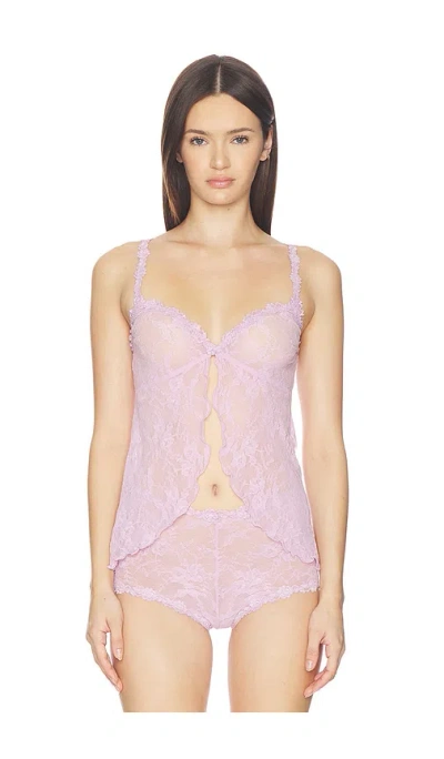 Skims Stretch Lace Babydoll In Pink