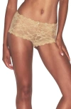 Skims Stretch Lace Boy Short In Neutral