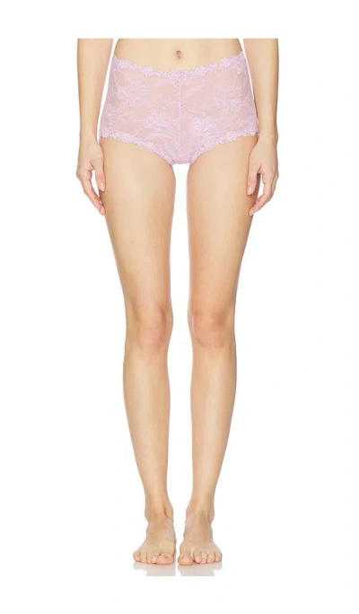 Skims Stretch Lace Boyshort In Pink