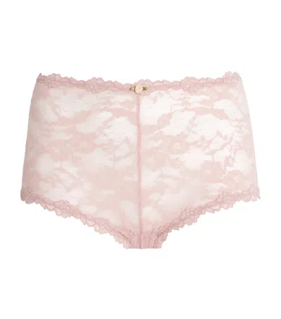 Skims Stretch-lace Boyshorts In Multi