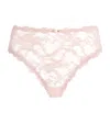 Skims Stretch-lace Briefs In Pink