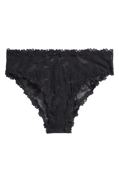 Skims Stretch Lace Briefs In Soot