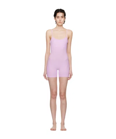 Skims Purple Soft Lounge Onesie Romper In Sugar Plum