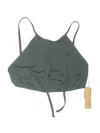 Skims Swimsuit Top Gray Solid Pattern Swimwear In Gray