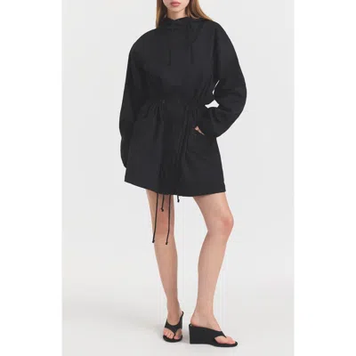 Skims Swiss Cotton Oversize Anorak In Black