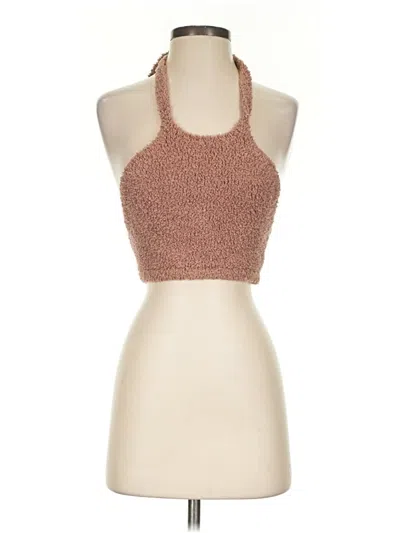 Pre-owned Skims Tank Top Brown Halter Neckline Tops