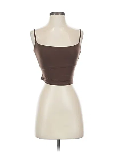 Pre-owned Skims Tank Top Brown Strapless Neckline Tops