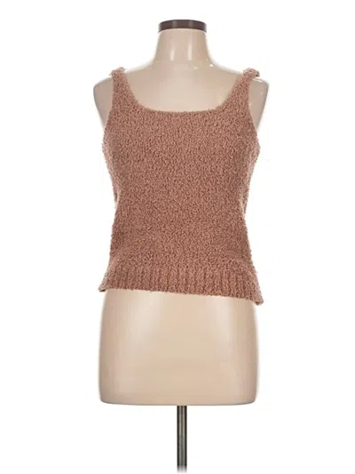 Pre-owned Skims Tank Top Brown Strapless Neckline Tops