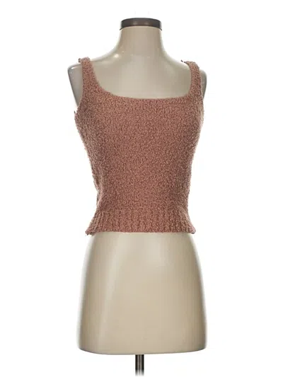Pre-owned Skims Tank Top Brown Strapless Neckline Tops