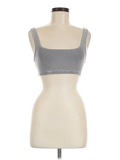 Pre-owned Skims Tank Top Gray Strapless Neckline Tops